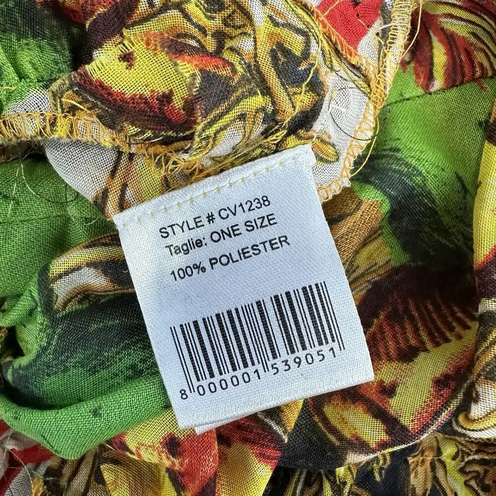 HOUSE OF ANTICA SARTORIA italy layered Avocado Cactus fruit print mini skirt OS